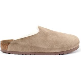 👉 Vrouwen bruin Birkenstock Amsterdam taupe narrow veloursleder premium home 4052001894009 4052001894085