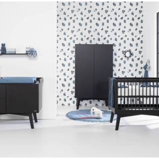 👉 Commode zwart kinderen baby's Kidsmill Sixties Babykamer Mat | + Kast 3-Deurs