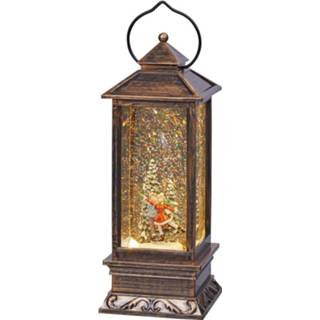 👉 Hellum 524345 LED-lantaarn Schaatsend koppeltje LED Messing Besneeuwd, Watergevuld, Schakelaar