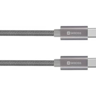 👉 Skross USB-kabel USB 2.0 USB-C stekker, USB-C stekker 2.00 m Grijs