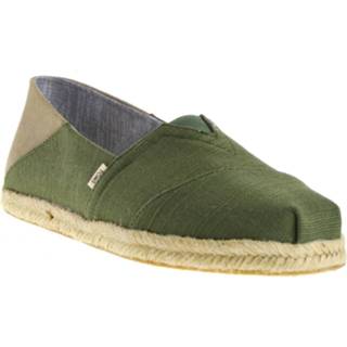 👉 Espadrilles herenschoenen male groen TOMS Espadrille slip ons 2000001350713