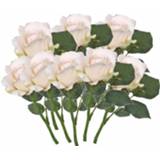 👉 Kunstbloem roze wit 8x stuks roos/roze Alice zalm 30 cm