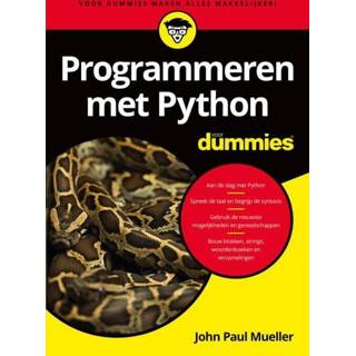 👉 Programmeren met Python voor Dummies - John Paul Mueller (ISBN: 9789045354521) 9789045354521