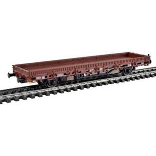 👉 Bruin Viessmann 2311 H0 laagboordwagen met aandrijving, bruin, functiemodel voor drieaderige systemen van de DB 4026602023113