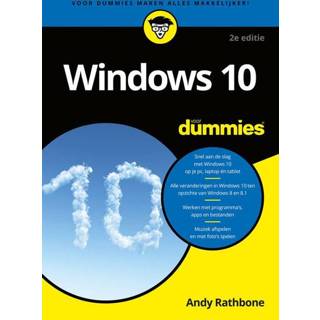 👉 Windows 10 voor Dummies - Andy Rathbone (ISBN: 9789045354279) 9789045354279