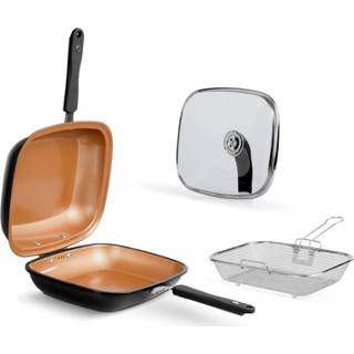 👉 Zwart unisex aroma Keerbare pan De Luxe MediaShop 9010041021217