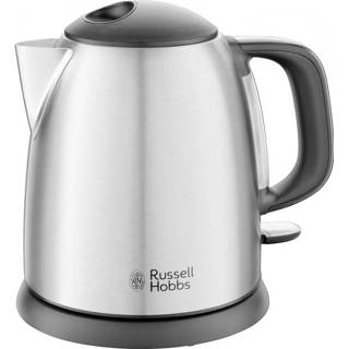 👉 Waterkoker zilverkleur zwart unisex RUSSELL HOBBS Adventure Mini zilverkleur/zwart 4008496982851