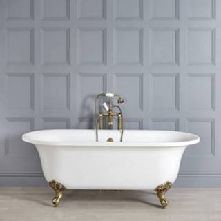 👉 Vrijstaand bad wit goud acryl klassiek geborsteld richmond Baden op Poten met Badpoten 173cm x 78cm | 5051752965203