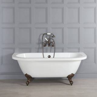 👉 Vrijstaand bad wit acryl klassiek Oliegewreven Brons richmond Baden op Poten Half met Olie Gewreven Badpoten 168,5cm x 78cm | 5051752965180