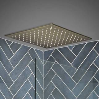 👉 Douchekop goud RVS modern plafond geborsteld clarus douchekoppen Verzonken 40cm Vierkant | 5051752957581