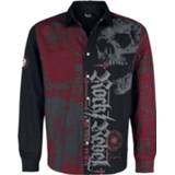 👉 Hemd zwart rood mannen m Rock Rebel by EMP - Schwarz/Rotes mit Print Longsleeve 4060587910914