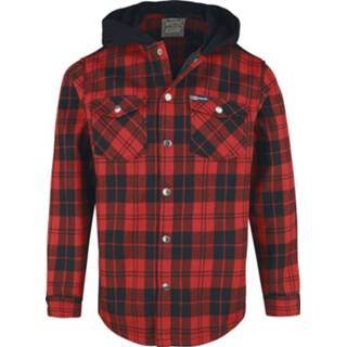 👉 Fleece jas rood mannen m Goodyear - Bonded Flannel Polar Jacket Tussenseizoensjas 8056368350839