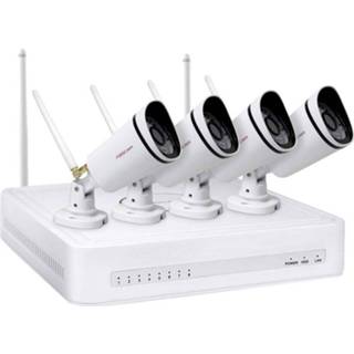 👉 Foscam FN7104W-B4 0s7104 WiFi IP-Bewakingscameraset 4-kanaals Met 4 cameras 1920 x 1080 pix