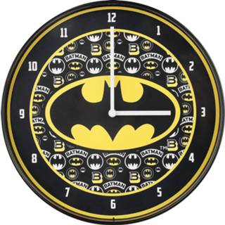Wandklok zwart geel unisex hoofdmateriaa kunststof Batman - Logo 5050293854502