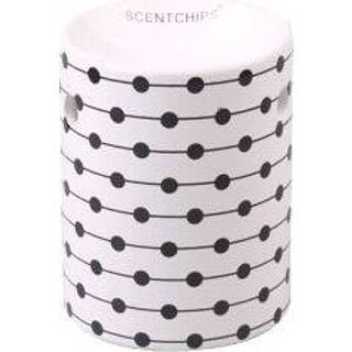 👉 Black & Wit Dots Lijnen Waxbrander-Geurbrander ScentBurners