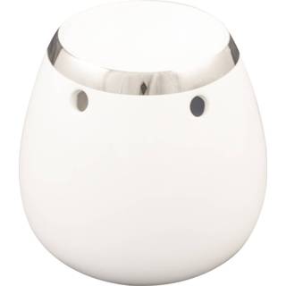 👉 Vaas Wit Zilver Rand Waxbrander-Geurbrander ScentBurners