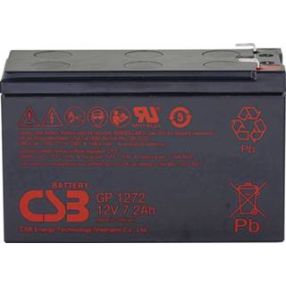 👉 Loodaccu CSB Battery GP 1272 Standby USV 12 V 7.2 Ah Loodvlies (AGM) (b x h d) 151 99 65 mm Kabelschoen 4.8 mm, 6.35 Onderhoudsvrij, 4260030443598