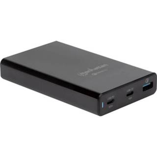 👉 Mannen Manhattan 102223 USB-laadstation Thuis Uitgangsstroom (max.) 3 A x USB 3.0 bus A, USB-C (Power Delivery) Qualcomm Quick Charge 3.0, Power Delivery