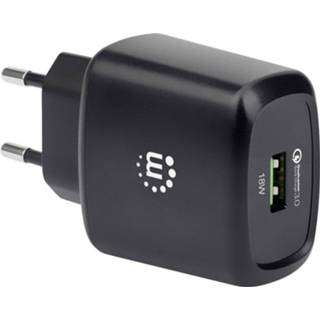 👉 Mannen Manhattan 102384 USB-oplader Thuis Uitgangsstroom (max.) 3 A 1 x USB 3.0 bus Qualcomm Quick Charge