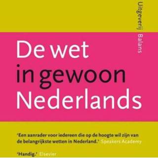 👉 De wet in gewoon Nederlands - Douwe Brongers (ISBN: 9789460035043) 9789460035043