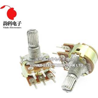 Shaft 2pcs WH148 B1K B2K B5K B10K B20K B50K B100K B500K 6Pin 15mm Amplifier Dual Stereo Potentiometer 1K 2K 5K 10K 50K 100K 500K