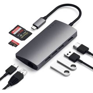 👉 Satechi USB-C Multi-Port Adapter 4K Ethernet V2 space gray