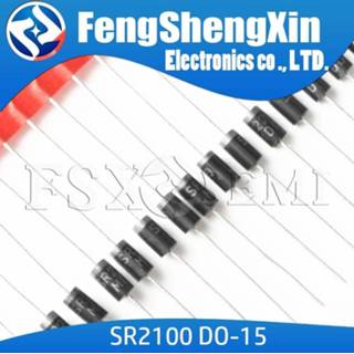 👉 Schottkydiode 100pcs SR2100 SB2100 DO-15 2A 100V Schottky diode