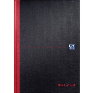 👉 Boek zwart rood Oxford BLACK N' RED gebonden boek, 192 bladzijden, ft A4, blanco 5010356640688