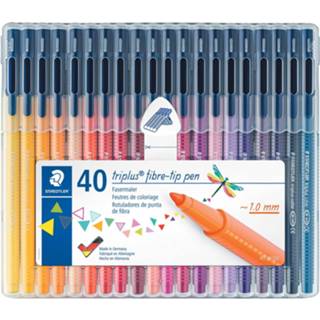 👉 Viltstift Staedtler Triplus Color, opstelbare box met 40 kleuren 4007817051955