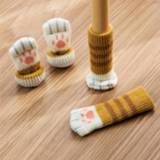 Sock 16pcs Table And Chair Foot Pad Cover Protective Cat Claw Knitted Socks Mute Wear-resistant Non-slip Mat Home