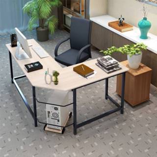 👉 Workstation steel Home Office Corner Desk Computer Table Wood Study