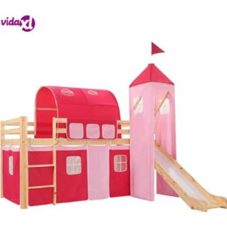 👉 Ladder VidaXL 97x208 Cm Children'S Loft Bed Frame With Slide &Amp Pinewood V3