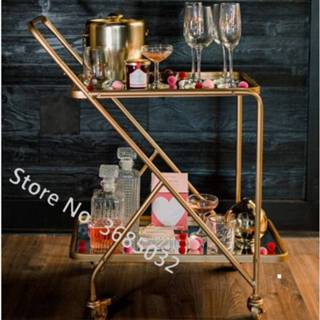 👉 Trolley European Golden Hotel Drinking Restaurant Mobile Delivery Creative Edge Tea Households