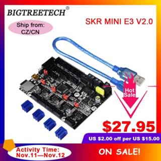 👉 Moederbord BIGTREETECH BTT SKR MINI E3 V2 32Bit Motherboard Integrated TMC2209UART Upgrade For Creality Ender 3/5 Pro 3D Printer Parts