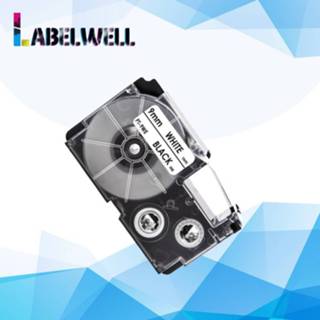 👉 Labeltape zwart wit Labelwell Black on White 9mm label tape XR-9WE cartridge XR 9WE compatible for Casio KL-820 KL-60SR KL-70e maker