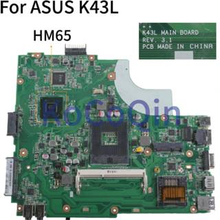 👉 Moederbord KoCoQin Laptop motherboard For ASUS K43L X44H X84H K84L K43LY Mainboard REV 3.1 HM65