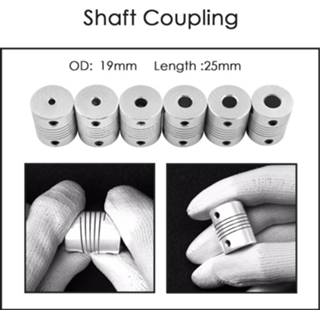 Shaft aluminium CNC Motor Jaw Coupler 5mm To 8mm Flexible Coupling OD 19x25mm Dropshipping 3/4/5/6/6.35/7/8/10mm