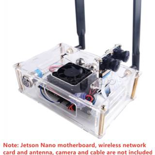 👉 Switch NVIDIA Jetson Nano B01 Developer kit Clear Acrylic Case for with Cooling Fan & button