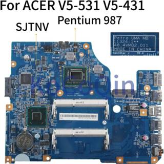 👉 Moederbord KoCoQin Laptop motherboard For ACER V5-531 V5-431 Mainboard 11324-1 48.4VM02.011 SJTNV CPU PENTIUM 987 SR0V4