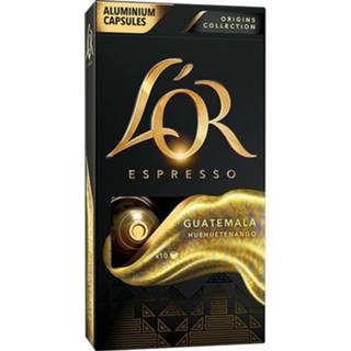 👉 Nespresso machine aluminium Guatemala L 'or, 10 compatible capsules®