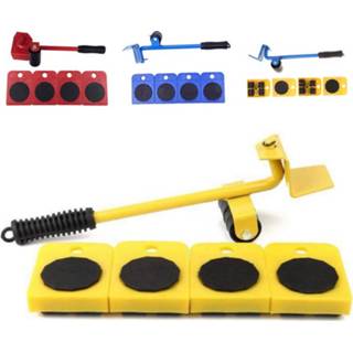 Trolley Furniture Lifter Heavy Professional Roller Move Tool Set Wheel Bar Mover Sliders Transporter Kit for 100Kg/220Lbs