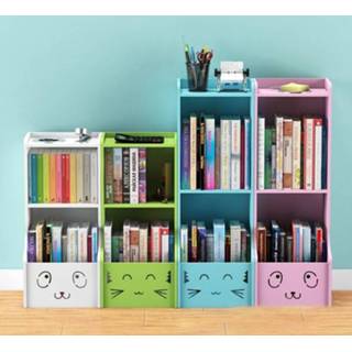 👉 Organizer 3-Tier Simple Assemble Children's Bookshelf Standing Storage Shelving for Books Office Bookcase Furniture Home