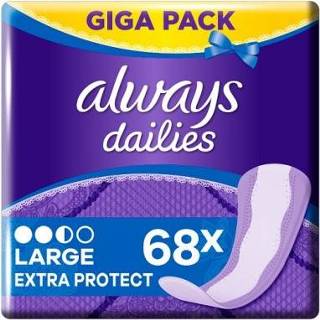 👉 Daglens large Always Dailies Extra Protect 68 st 4015400564454
