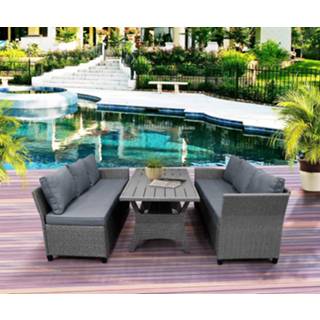 👉 Sofa Rattan Patio Furniture Set Dining Table Wicker Home Outdoor Garden Poolside Decor Modern