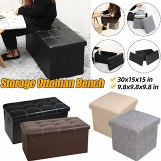 👉 Sofa linnen small Home Multifunctional Foldable Fabric Storage Stool Bench Box Linen Chair Living Room Foot Furniture with Lid