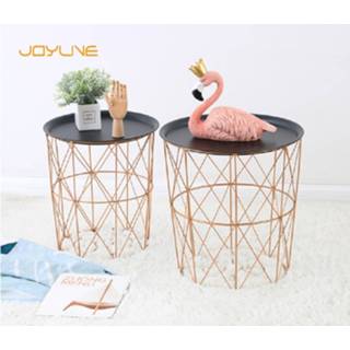 👉 Sofa JOYLIVE Minimalist Furniture Computer TV Tray Metal Coffee Table Living Room Side Storage Basket Console