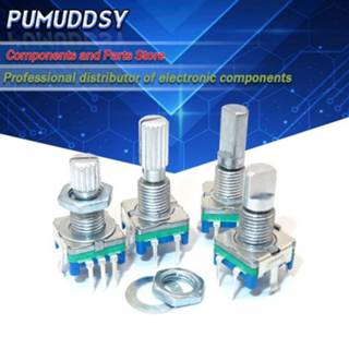 👉 Potentiometer pruim 5PCS Half / Plum axis rotary encoder, handle length 15mm 20mm code switch/EC11/ digital with switch 5Pin