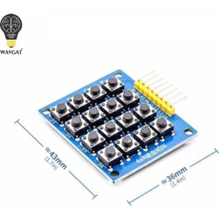 Breadboard 8pin 4x4 4*4 Matrix 16 Keys Button Keypad Keyboard Module Mcu for arduino Diy Kit