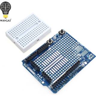 👉 Breadboard Free Shipping UNO Proto Shield prototype expansion board with SYB-170 mini bread based For ARDUINO ProtoShield