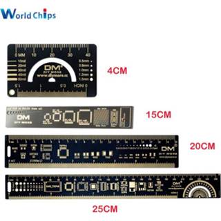 Transistor 4cm 15cm 20cm 25cm PCB Ruler Multifunctional Measuring Tool Resistor Capacitor Chip IC SMD Diode Package 180 Degrees